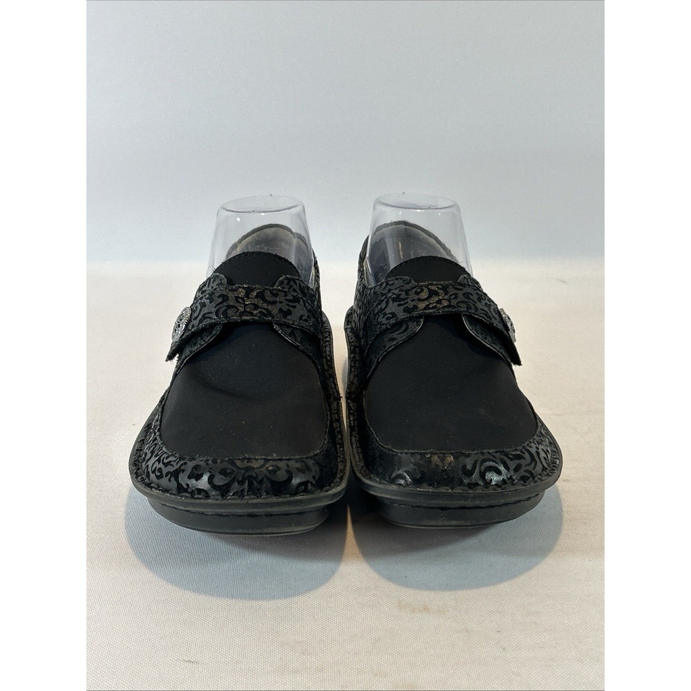 Alegria Brenna Aristoclass Women's Sz 38EU 7.5US Black Floral Comfort Clogs - Picture 6 of 13